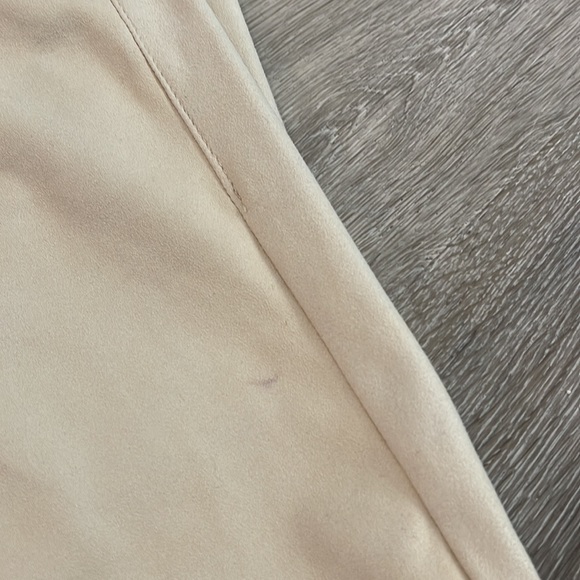 Mother | The Trainer Jogger Pants Faux Suede Ivory sz 25 - Picture 9 of 9